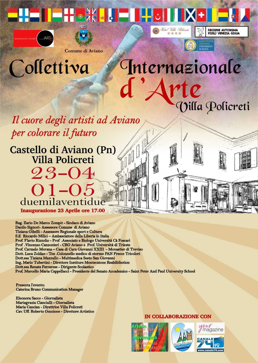 INTERNAZIONALE D’ARTE Villa Policreti - Castello d’Aviano - AVIANO (PORDENONE) - Anno 2022